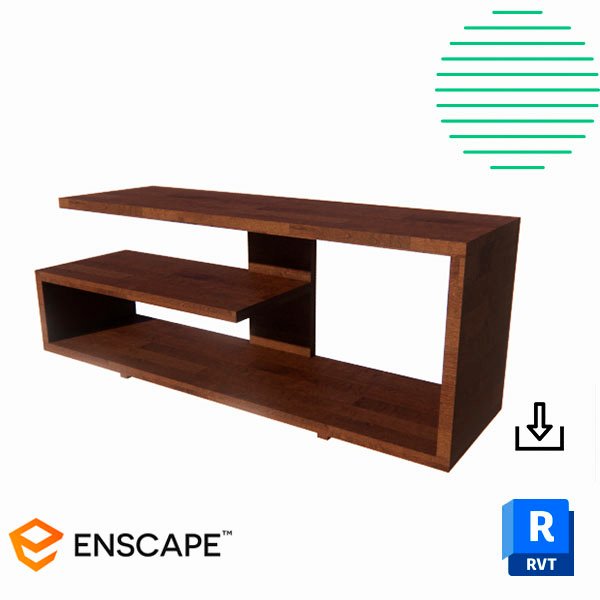 Tv wood cabinet Revit