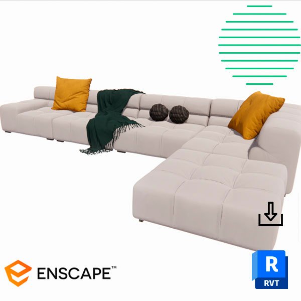 Revit minimalist modular sofa