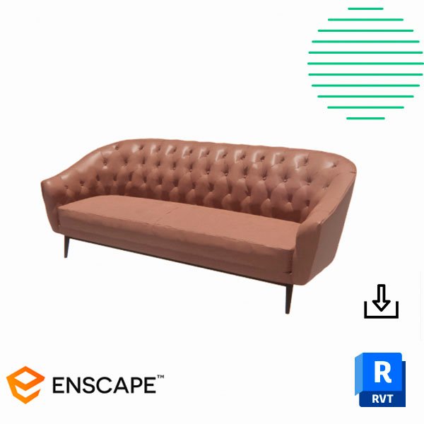 Revit Classic leather armchair