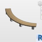 Wooden Benc Oval Style Revit