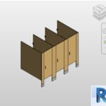 Revit Triple cabins for public bathrooms