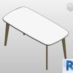 Solid Wood Dining Table Revit