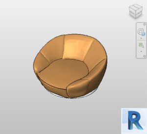 Revit comfortable leather couch