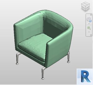 Revit elegant armchair