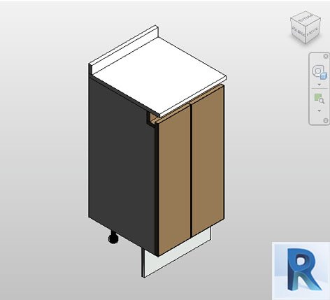 Revit Short Base cabinet for Kitchen