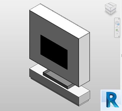 Revit Cantilever Entertainment Center