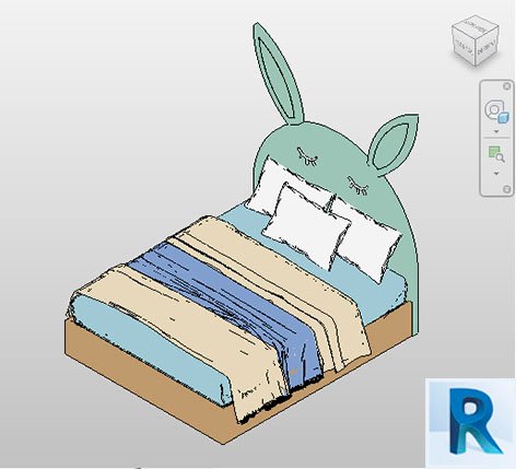 Revit rabbit kids Bed