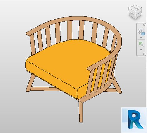 Revit garden armchair