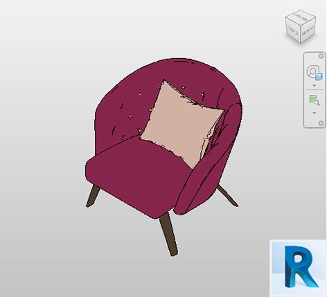 Revit vintage armchair