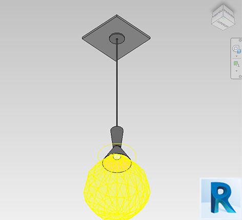 Revit hanging pendant lamp