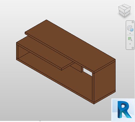 Tv wood cabinet Revit