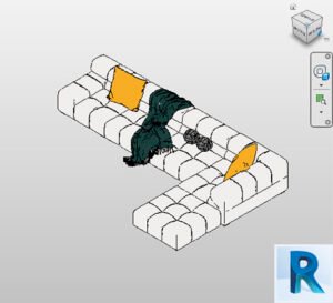 Revit minimalist modular sofa