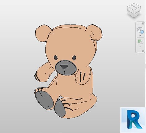 Revit teddy bear for children