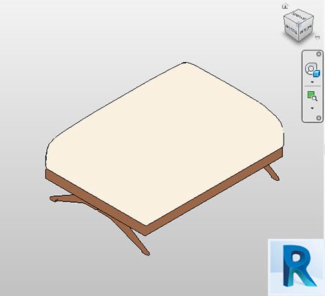 Revit modular couch footrest