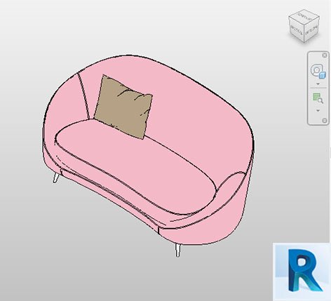 Revit curved couch estambul