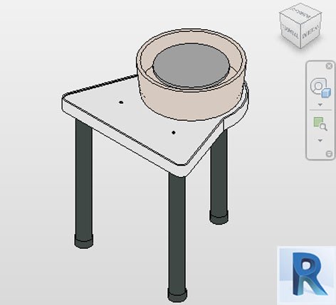 Pottery wheel table Revit