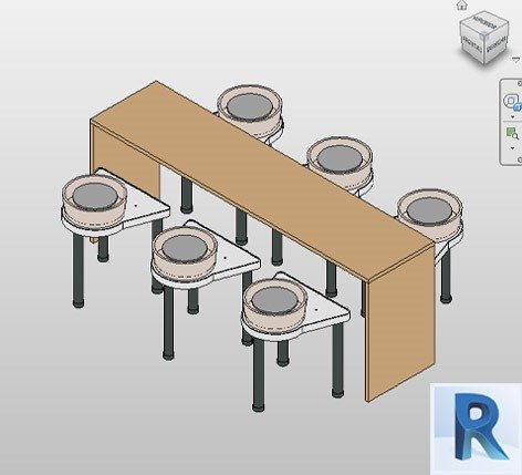 Clay workshop table revit