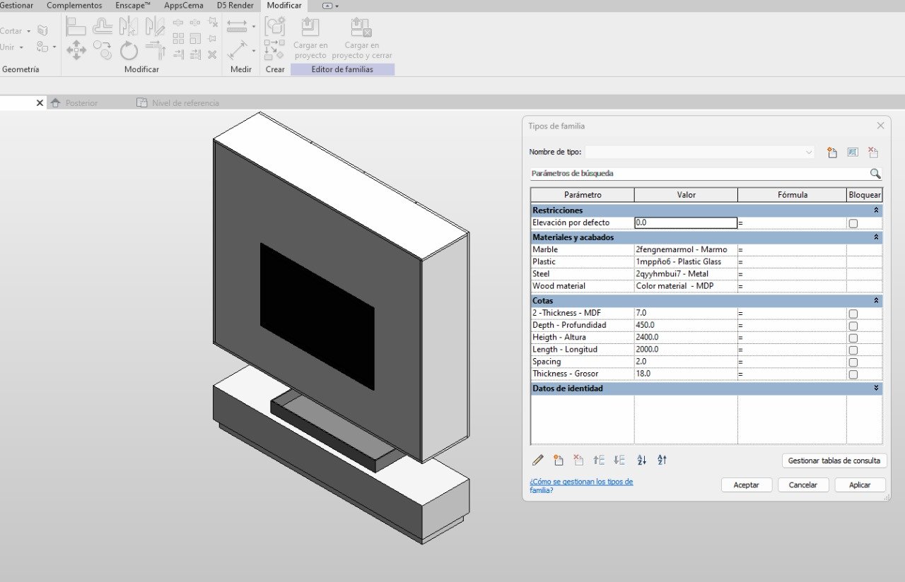 Revit Cantilever Entertainment Center