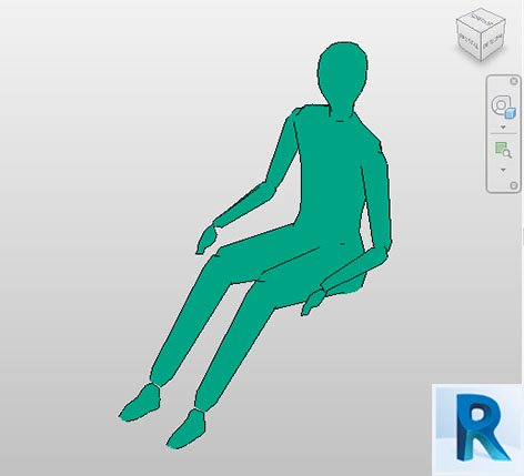 Revit person sitting comfortably | Bimshares