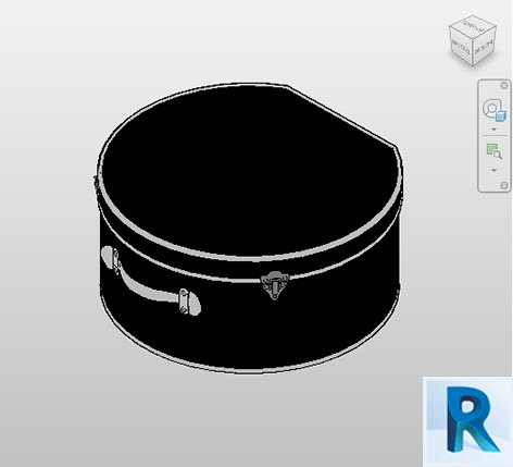 Revit circular clothing suitcase