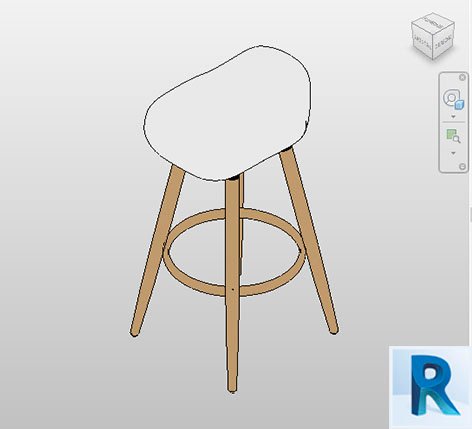 Revit nordic bar bench