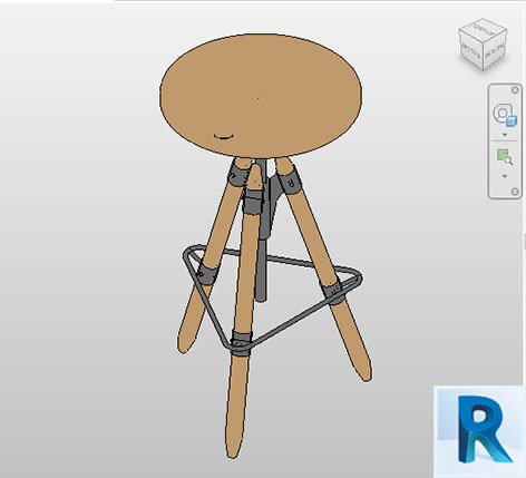 Revit adjustable bar chair