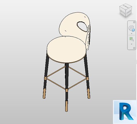 Revit curved bar chair