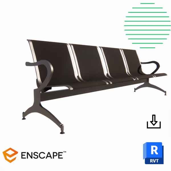 Revit Waiting chair 4 seats