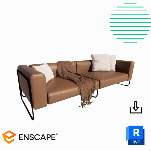 Modern Leather Sofa Revit