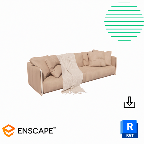 Couch Softline modern Revit