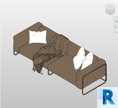 Modern Leather Sofa Revit