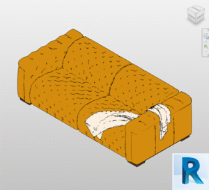 Luxury Tufted Sofa Revit